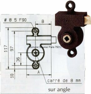 Serrure Gollot 6100 en applique monopoint