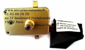 Serrure Laperche Rols horizontale à fouillot main droite 3 ou 5 points